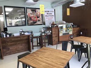 Inside the cute bakery. at Way Beyond Cake Bakery in Lakewood