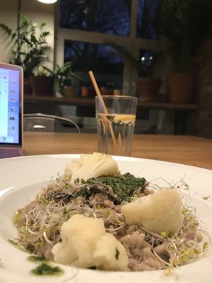 Mushroom risotto, while working at Zywa Kuchnia in Warsaw