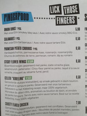 The Cellerini Fingerfood was really good! at Ellis Gourmet Burger in Bruges