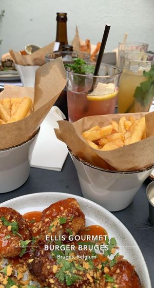Stillife of fries  and fingerfood 😊👍 at Ellis Gourmet Burger in Bruges