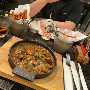 Vegan stew  at Ellis Gourmet Burger in Bruges