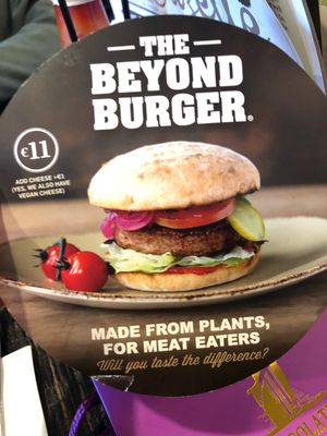 Beyond burger patties available  at Ellis Gourmet Burger in Bruges