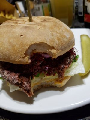 Beet the Roots burger at Ellis Gourmet Burger in Bruges