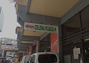 Enterance at Central Farm Market in Budva