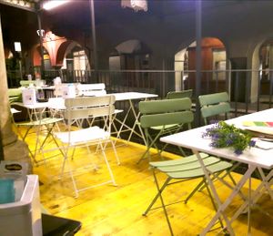 Summer dehor at Wellness Fruit Bar in Asti