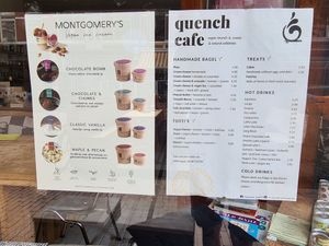 The menu at Quench in The Hague