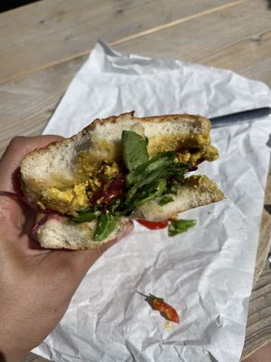 Tofu scramble bagel  at Quench in The Hague