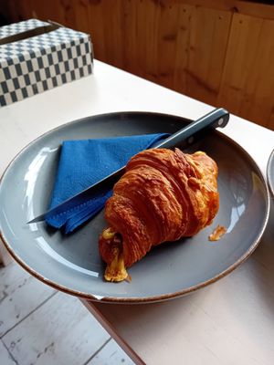 (2nd visit) ham and cheese croissant. DELICIOUS at Quench in The Hague