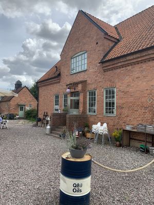 Other side of the former station house at Open New Doors in Mjolby