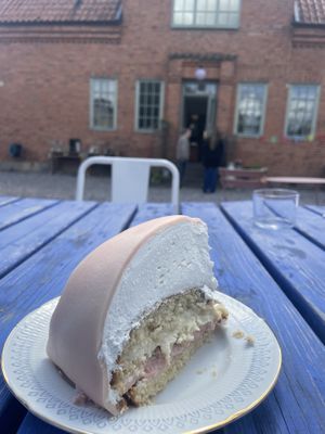 Classic Princesscake. Really good!!  at Open New Doors in Mjolby