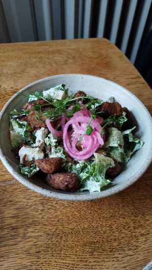 The Caesar salad at Open New Doors in Mjolby
