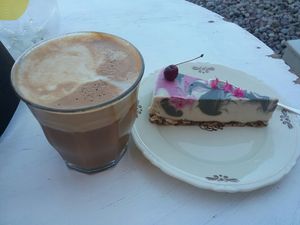 Cake and coffee at Open New Doors in Mjolby