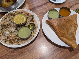 Uttapam and dosa at MTR Malaysia in Kuala Lumpur