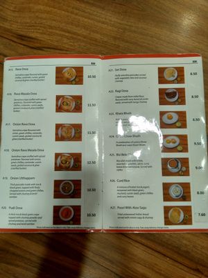 Bit of the menu part 1 at MTR Malaysia in Kuala Lumpur