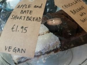 vegan desserts at Crumbs Kitchen in Cardiff