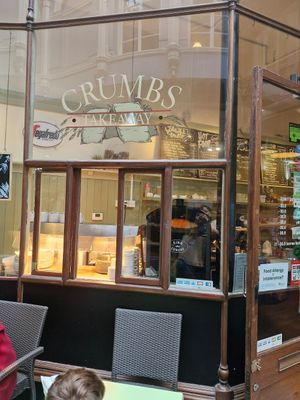 Store front at Crumbs Kitchen in Cardiff