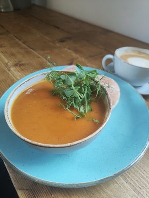 Soup of the day at Hive Coffee Company in Jarrow