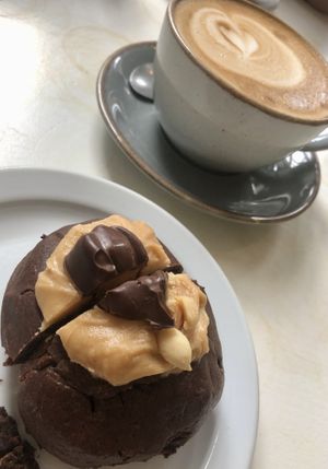 Peanut butter stuffed cookie   at Hive Coffee Company in Jarrow