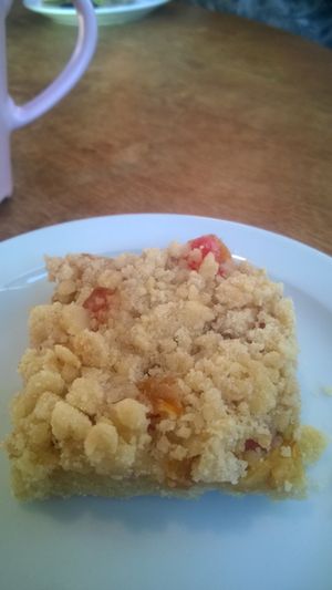 Cherry and apricot shortbread at Hive Coffee Company in Jarrow