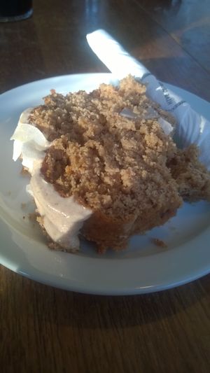 Chai and coconut cake at Hive Coffee Company in Jarrow