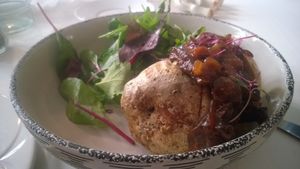 BBQ mushroom jacket potato at Hive Coffee Company in Jarrow