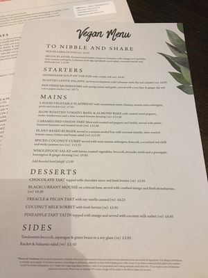 New vegan menu  at The Sheep Heid Inn in Edinburgh
