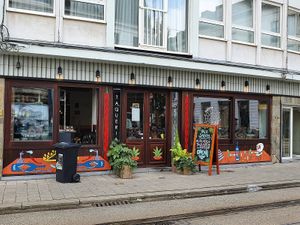 front and entrance at Taco Santo in Ghent