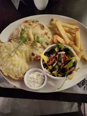 Vegan parmo - much bigger than it looks here! at Baydale Beck Inn in Darlington