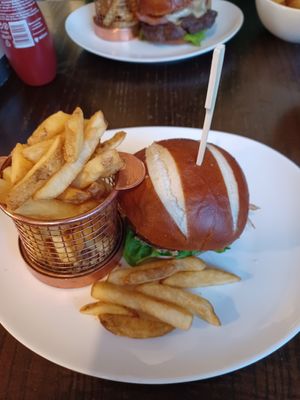 Vegan cheeseburger at Baydale Beck Inn in Darlington
