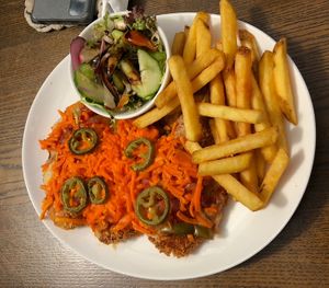 Spicy parmo. Small size not possible.   at Baydale Beck Inn in Darlington