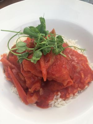 Crispy battered jackfruit sweet and sour  at Baydale Beck Inn in Darlington