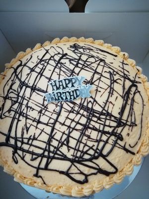 Birthday cake at The Tasty Vegan Food Company in Sunderland