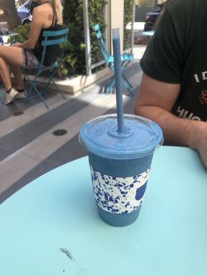 Blue moon smoothie  at Backyard Bowls in Santa Monica