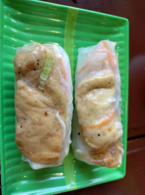 Rice paper rolls at Hanh Phuc - Vegetarian Restaurant in Surry Hills