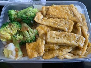 Tofu curry and rice. Really tasty!  at Hanh Phuc - Vegetarian Restaurant in Surry Hills