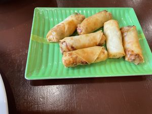 Spring rolls  at Hanh Phuc - Vegetarian Restaurant in Surry Hills