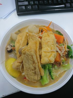 Take away laksa at Hanh Phuc - Vegetarian Restaurant in Surry Hills