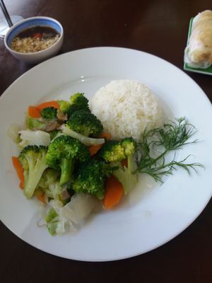 Steamed veggies at Hanh Phuc - Vegetarian Restaurant in Surry Hills