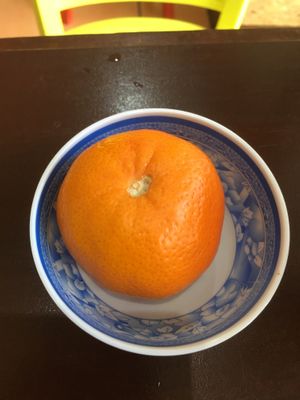 Fresh mandarin for desert at Hanh Phuc - Vegetarian Restaurant in Surry Hills