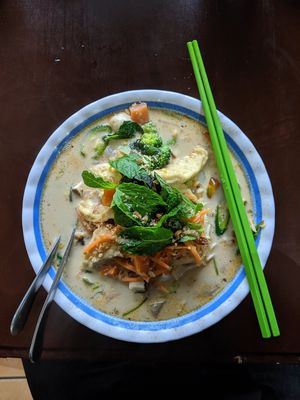 Pho with Laksa base 🍜 at Hanh Phuc - Vegetarian Restaurant in Surry Hills