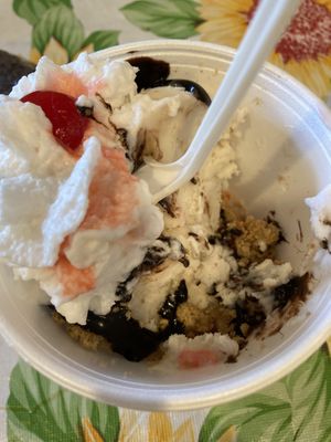 Chocolate chip sundae  at JT's Creamery and Cafe in Liverpool