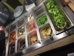 Salad bar at Govinda's Vegetarian Buffet in Eugene
