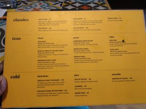 Menu at Imagine Cafe in Mumbai