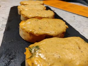Vegan garlic cheese at Imagine Cafe in Mumbai