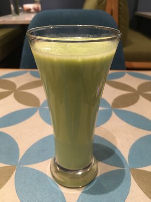 Pinaple banana kale smoothie  at Imagine Cafe in Mumbai