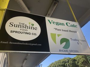 Outside sign at The Sunshine Food Co in Cape Town