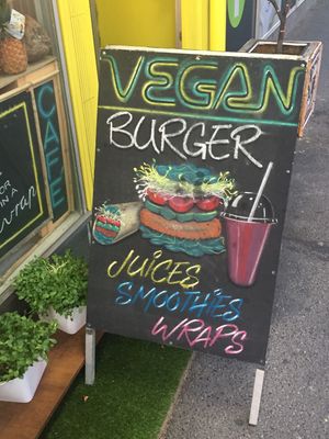 Vegan burger  at The Sunshine Food Co in Cape Town