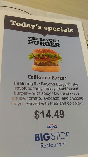 Beyond burger at Irving Oil in Enfield