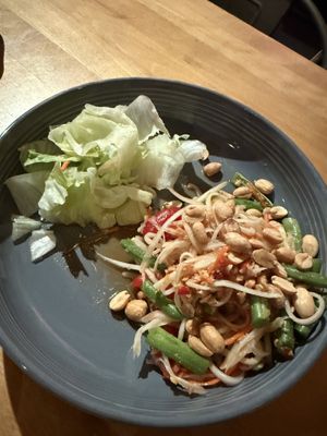 Papaya salad  at Cozy Thai in State College