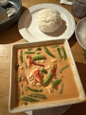 Curry w rice  at Cozy Thai in State College